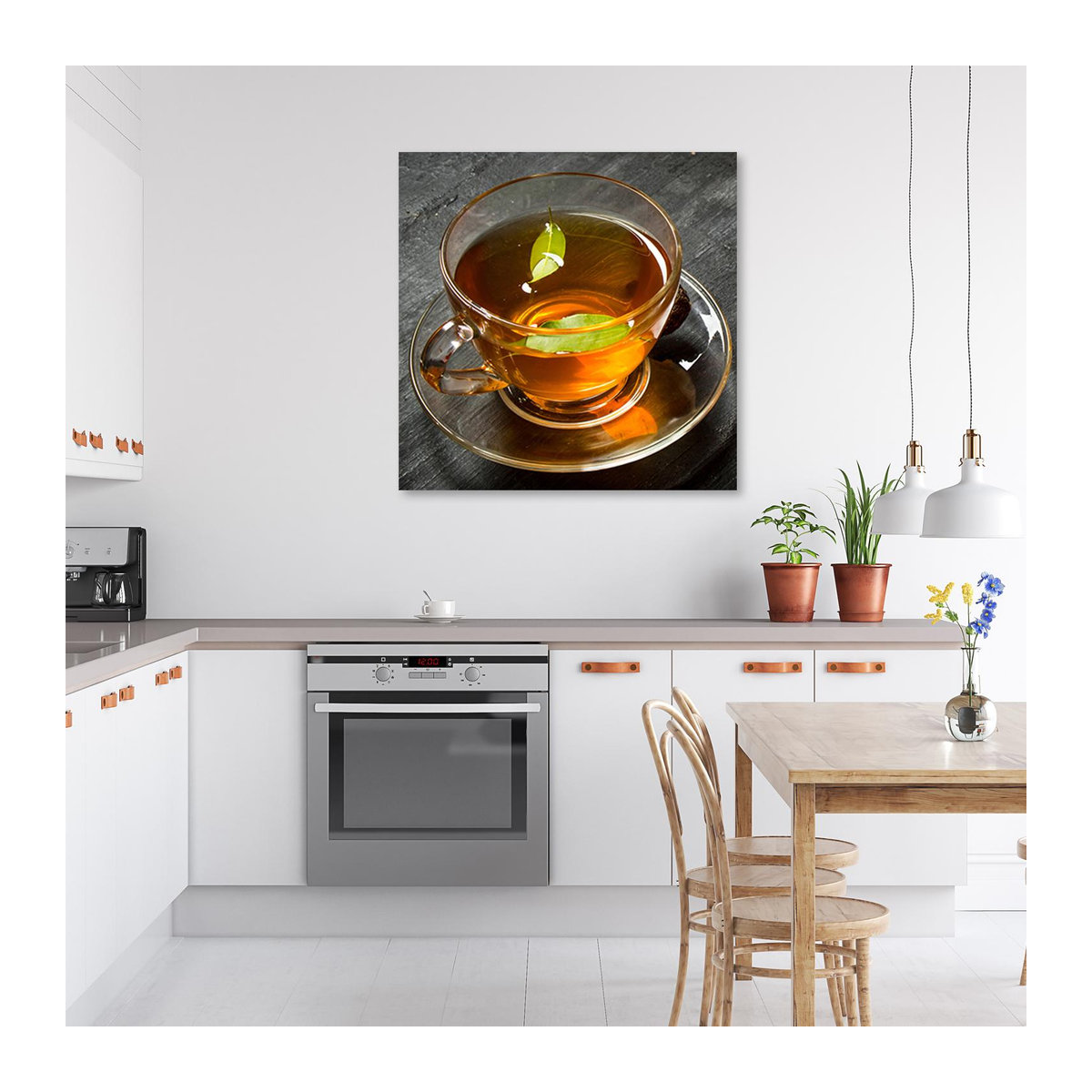 Leinwandbild Feeby Tasse Tee in Braun, quadratisch, B/H: 30 x 30 cm - Bild 2