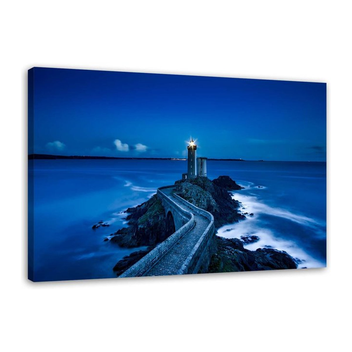 Leinwandbild Leuchtturm-Landschaft von Feeby, B/H: 60 x 40 cm - Bild 1