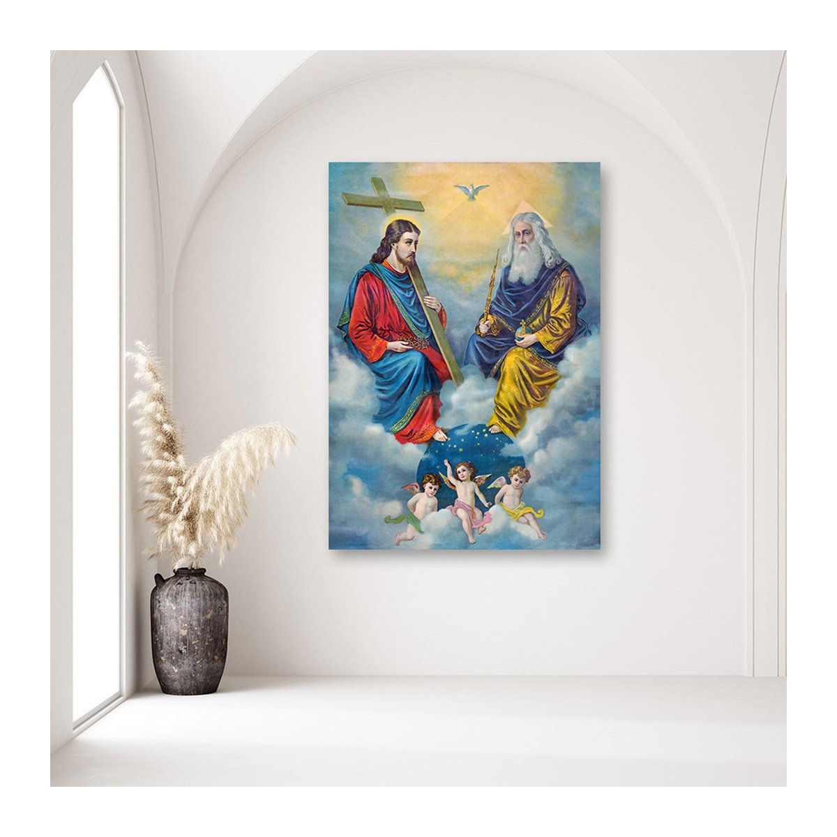 Leinwanddruck Dreifaltigkeit Porträt von Feeby in Blau und Mehrfarbig, B: 40 cm, H: 60 cm - Bild 2