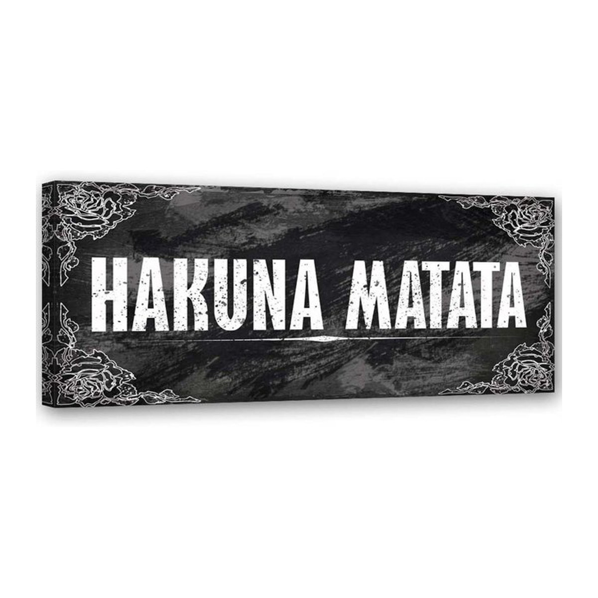Leinwanddruck Feeby Der König der Löwen Hakuna Matata in Schwarz/Weiß, Breite: 90 cm, Höhe: 90 cm - Bild 1