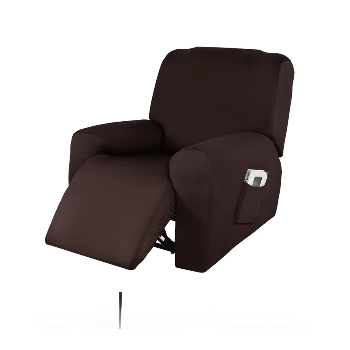 Leorate Stretch Sofabezug für 1/2 Sitzer und Liegesofas in Braun, rutschfester Schonbezug für dein Wohnzimmer, waschbar - Bild 3