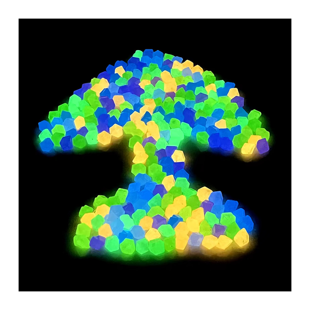 Leuchtende Steine von kevat vesi in Blau und Bunt als Aquarium Ornament und Dekoration für Garten und Gehwege - Bild 2