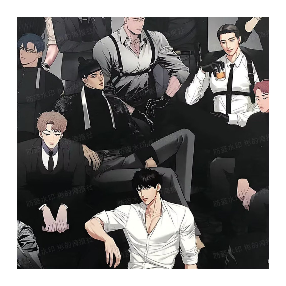 Lezhin 2022 Black Tiger Kalender Poster in Schwarz mit Kleberunterlage - Bild 3