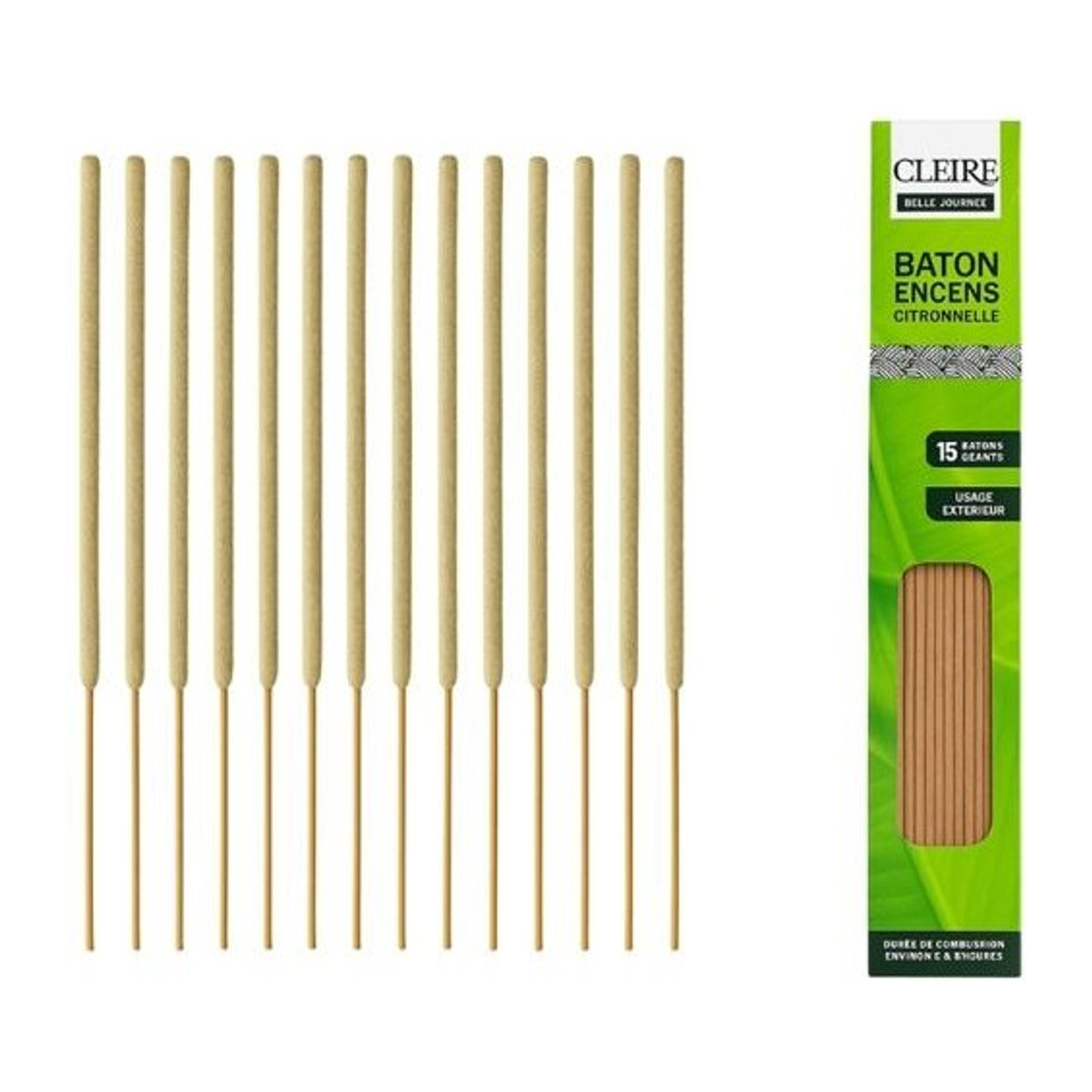LG-EXPRO Zitronella Räucherstäbchen als Mückenschutz für den Außenbereich, 30 Stück, Länge: 40 cm - Bild 1