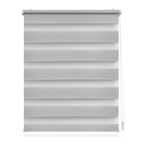 Lichtblick Duo-Rollo Klemmfix grau B/H: 95 x 150 cm