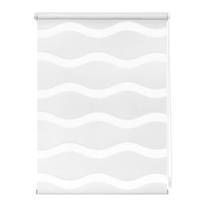 LICHTBLICK Duo Rollo Welle Klemmfix ohne Bohren, Weiß, B: 110 cm, H: 150 cm