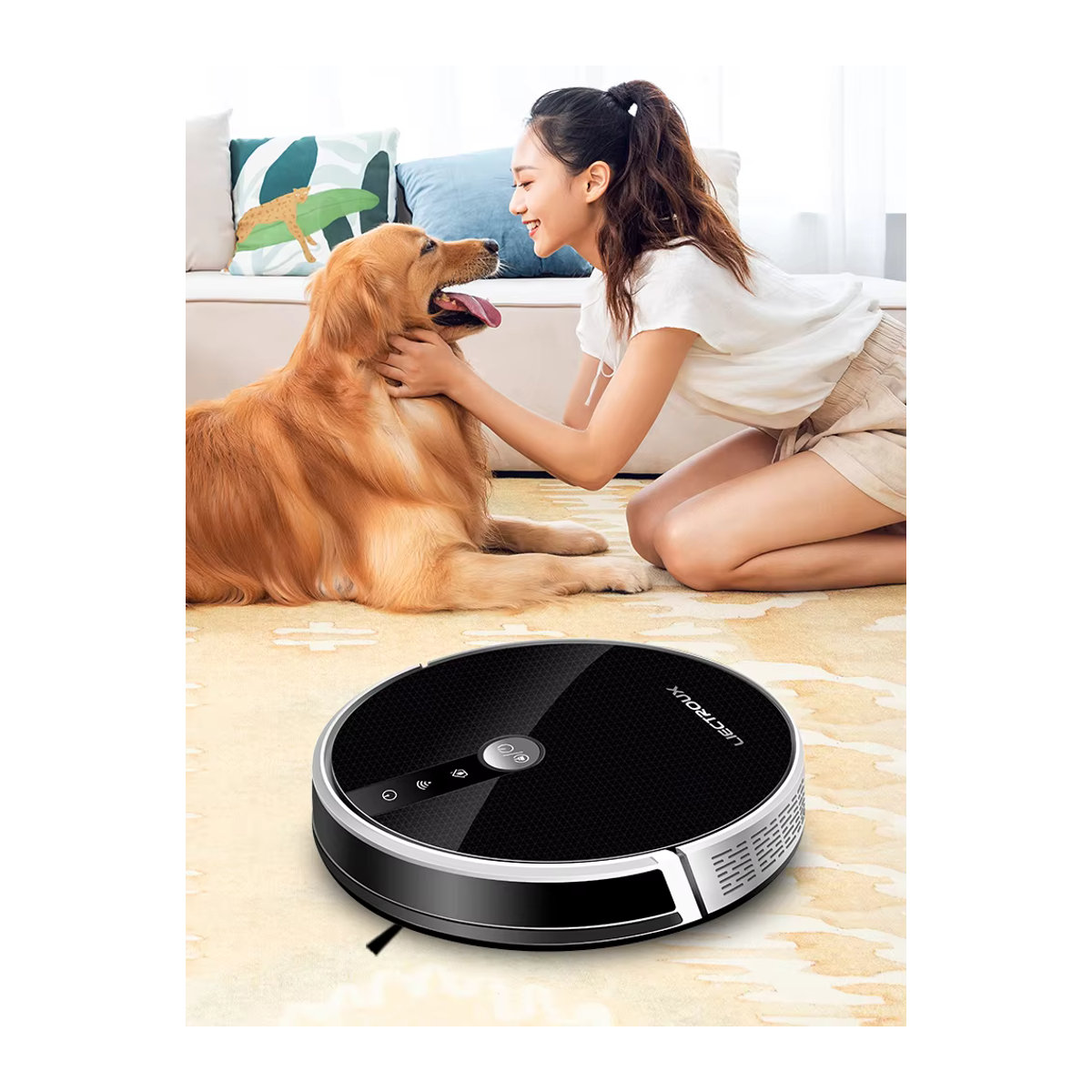 LIECTROUX C30B Roboter-Staubsauger in Schwarz mit 6000Pa Saugleistung, KI-Kartenrouting, intelligentem Nasswischen und Desinfektionsfunktion sowie WiFi-App-Steuerung und Alexa-Kompatibilität - Bild 7
