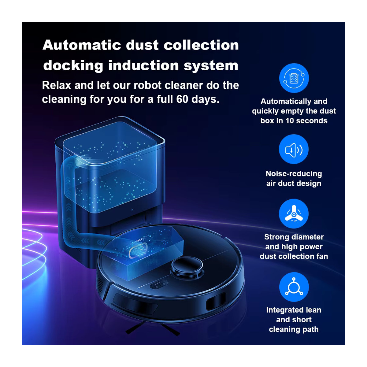 Liectroux M70 Pro Roboter Staubsauger und Mop mit Laser Lidar Navigation, Smart Home Nass- und Trockenreinigung, Selbstentleerungsstation und 6,5kPa Saugkraft - Bild 5