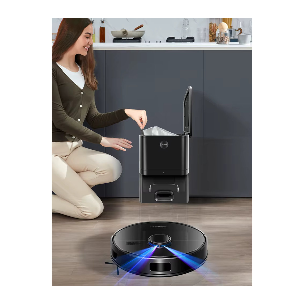 Liectroux M70 Pro Roboter Staubsauger und Mop mit Laser Lidar Navigation, Smart Home Nass- und Trockenreinigung, Selbstentleerungsstation und 6,5kPa Saugkraft - Bild 7