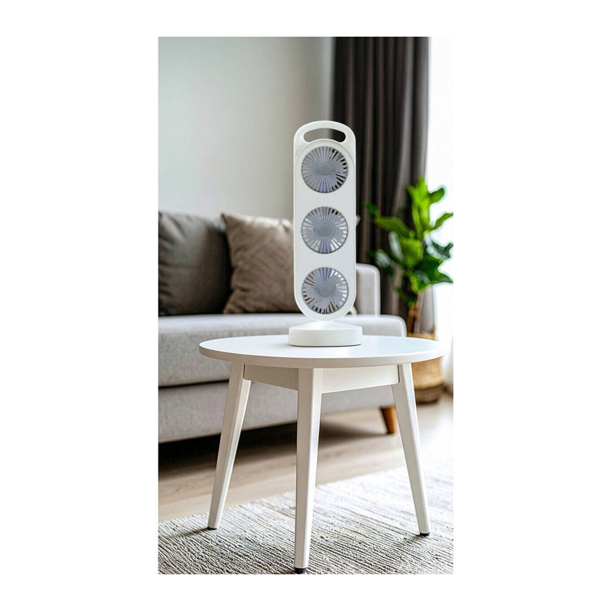 Lifetime Standventilator aus Kunststoff in Weiß B/H/L: 13 x 8,2 x 37 cm - Bild 2