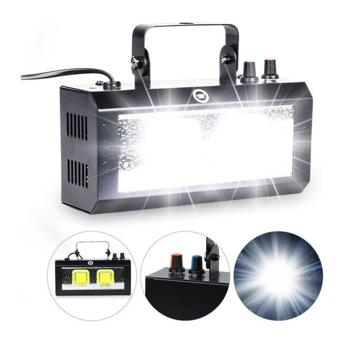 Light4Me Strobe 40W Stroboskop mit weißem LED-Lichteffekt für Party und Disco - Bild 1