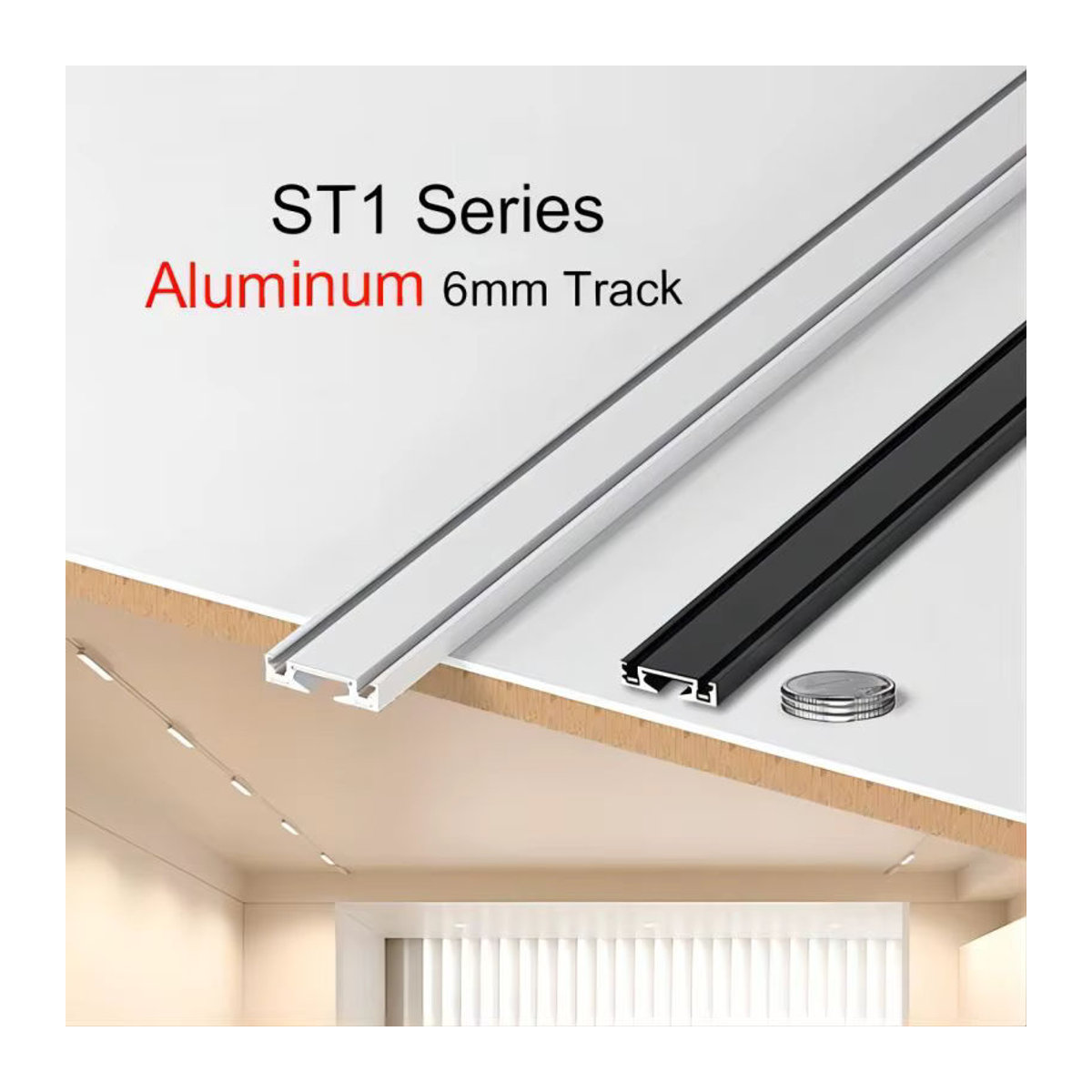 LINBIRD Schienensystem st1 Serie Magnetische Schienenleuchte Minimalistisch Weiß Schwarz Länge: 200 cm - Bild 2