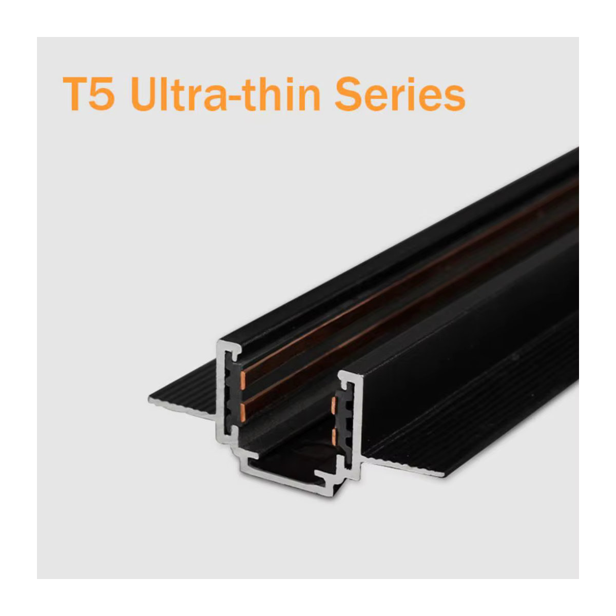 LINBIRD T5 Ultra Dünnes Magnetisches Black Track Licht System, Moderne Flexible LED-Einbauleuchte für Decken im Wohnbereich, Schwarz - Bild 3
