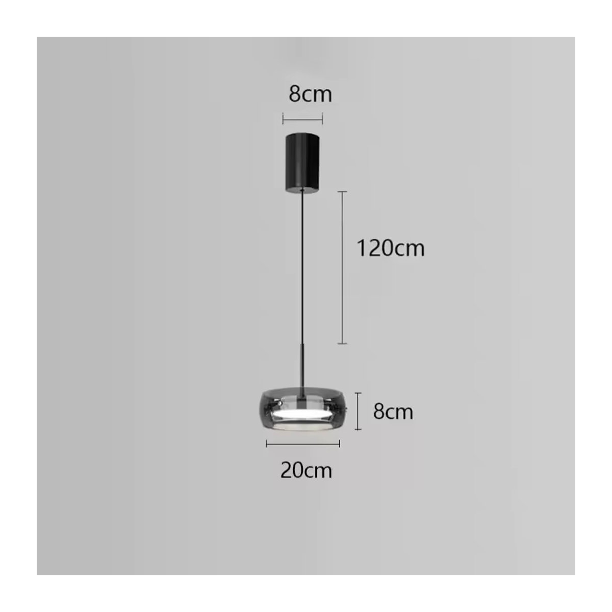 LINCCW Moderne LED-Glas-Pendelleuchte in Chrom mit dreifarbigem Innenlicht - Bild 6