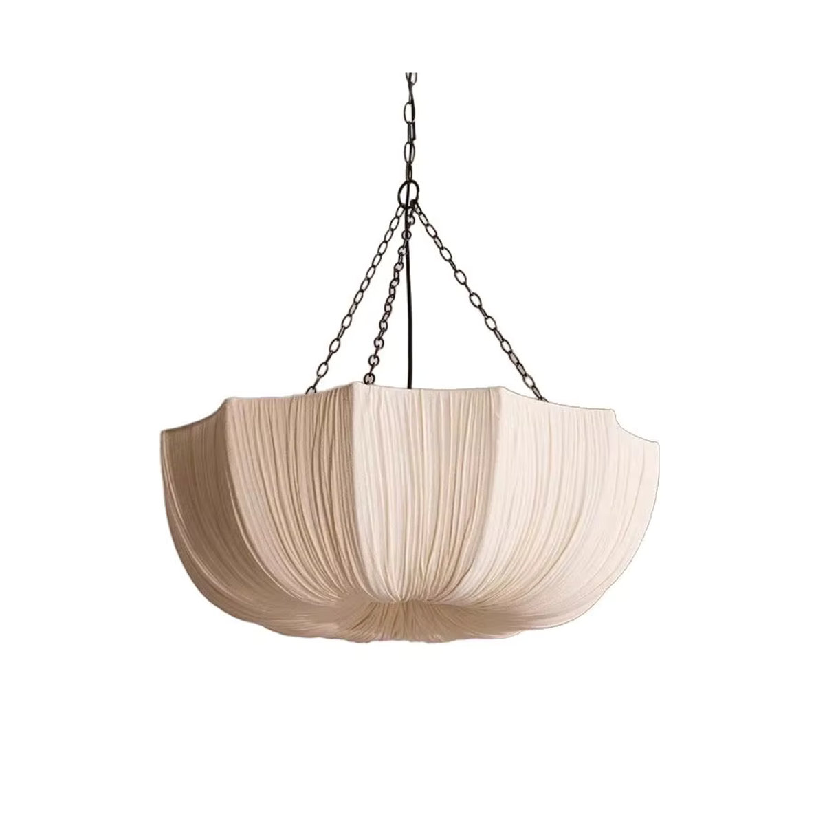 LINCCW Retro Pendelleuchte aus Eisen und weißem Stoff für Wohnzimmer, Esszimmer oder Schlafzimmer - Bild 7