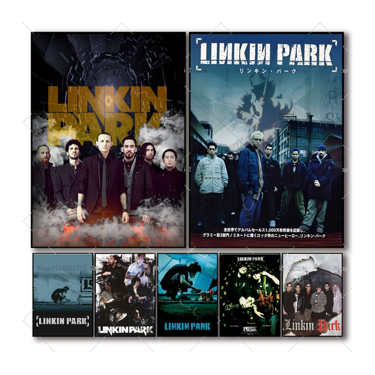 Linkin Park Selbstklebender Wandaufkleber Wasserdichtes Poster für Kaffeehaus und Bar - Bild 1