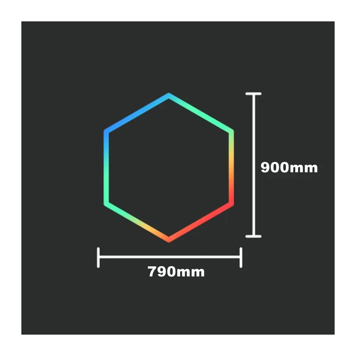 LINYILIGHT RGB Hexagon LED Deckenlampe mit App-Steuerung und Musik-Sync in Bunt für moderne Raumgestaltung - Bild 6