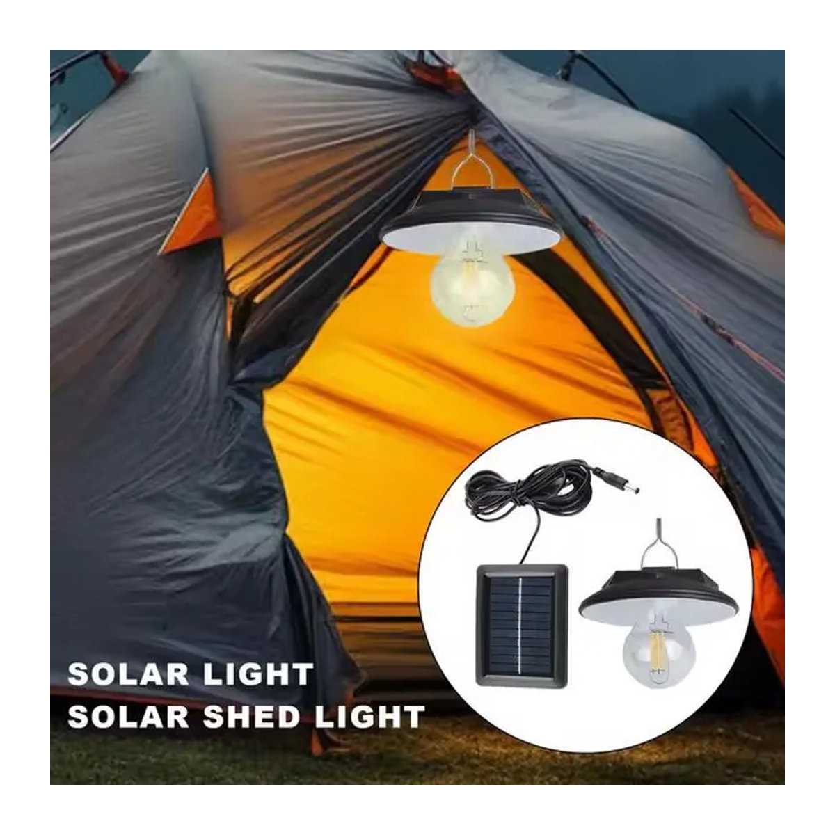 LINYILIGHT Solar-Laterne im Retro-Landhaus-Stil mit LED, Schwarz, Wasserdicht mit 4 Beleuchtungsmodi und Bewegungssensor für Garten und Außenbereich - Bild 1