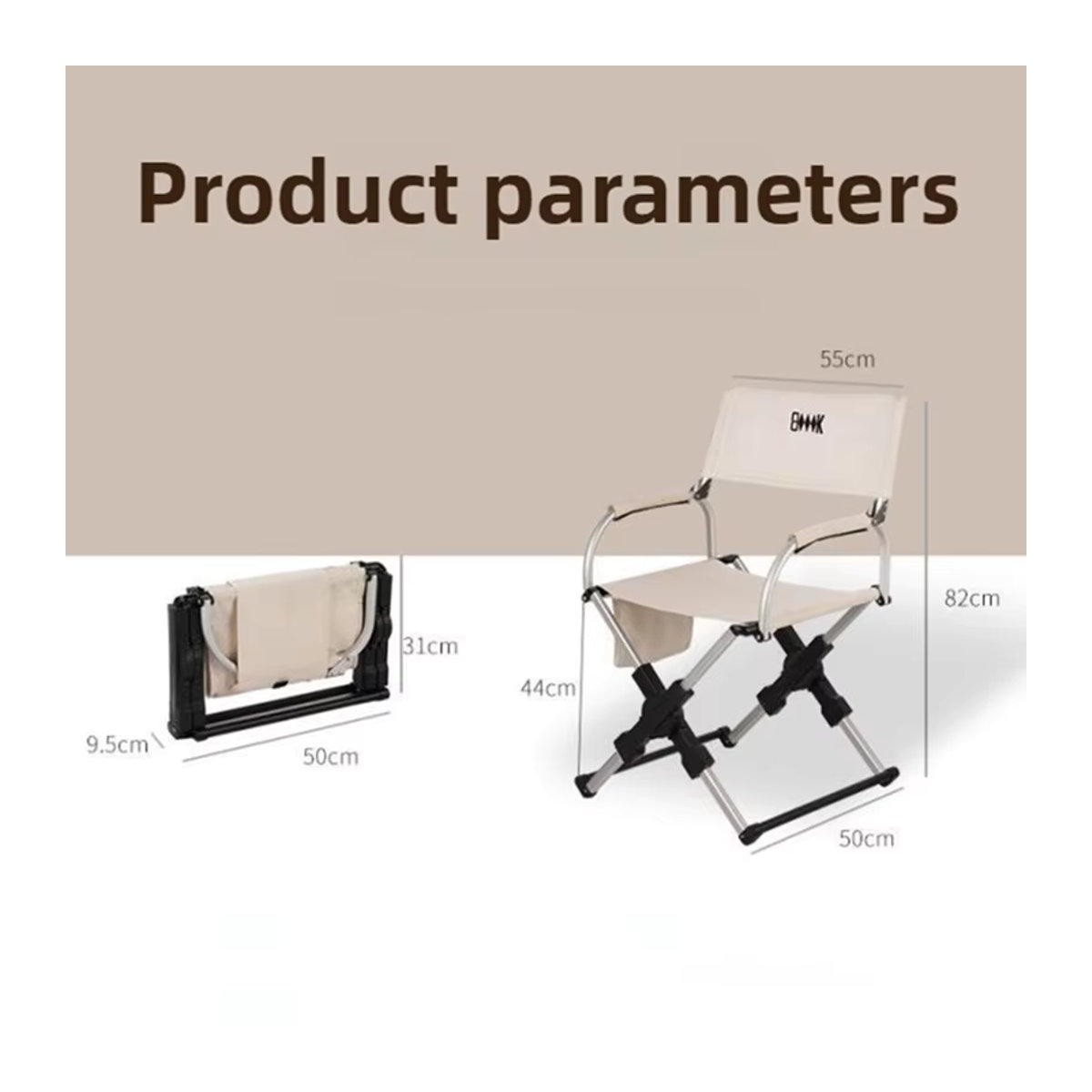 LISM Nordic Klappstuhl aus Metall in Schwarz im modernen minimalistischen Design - Bild 3