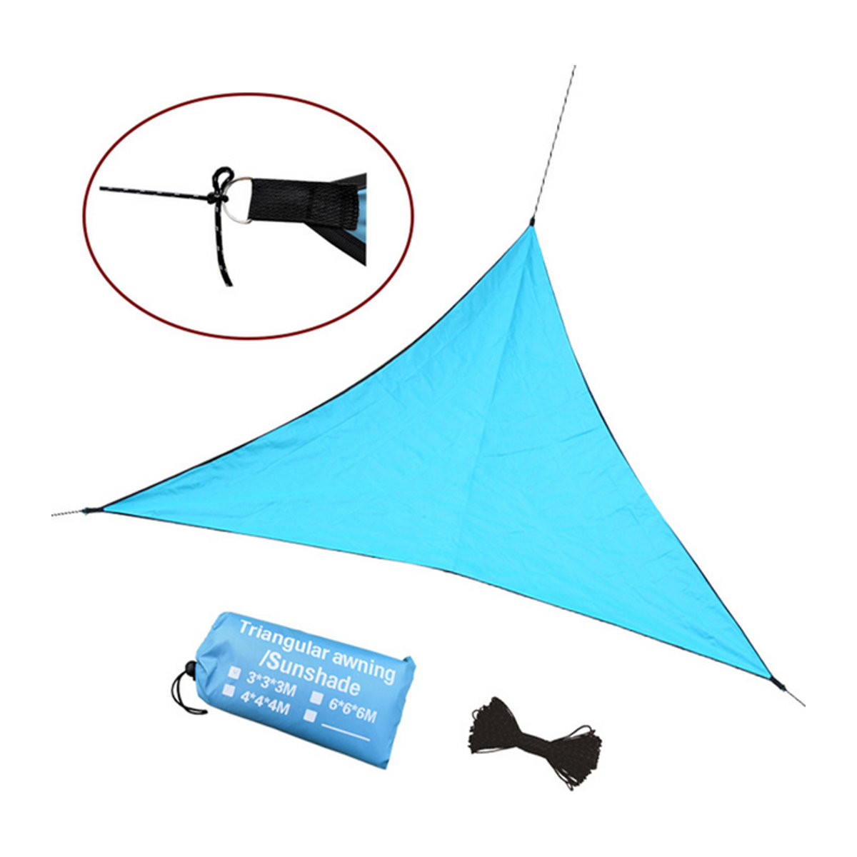 LISM Sonnenschutz Baldachin in Dreiecksform wasserdicht für Outdoor Camping und Zuhause - Bild 1
