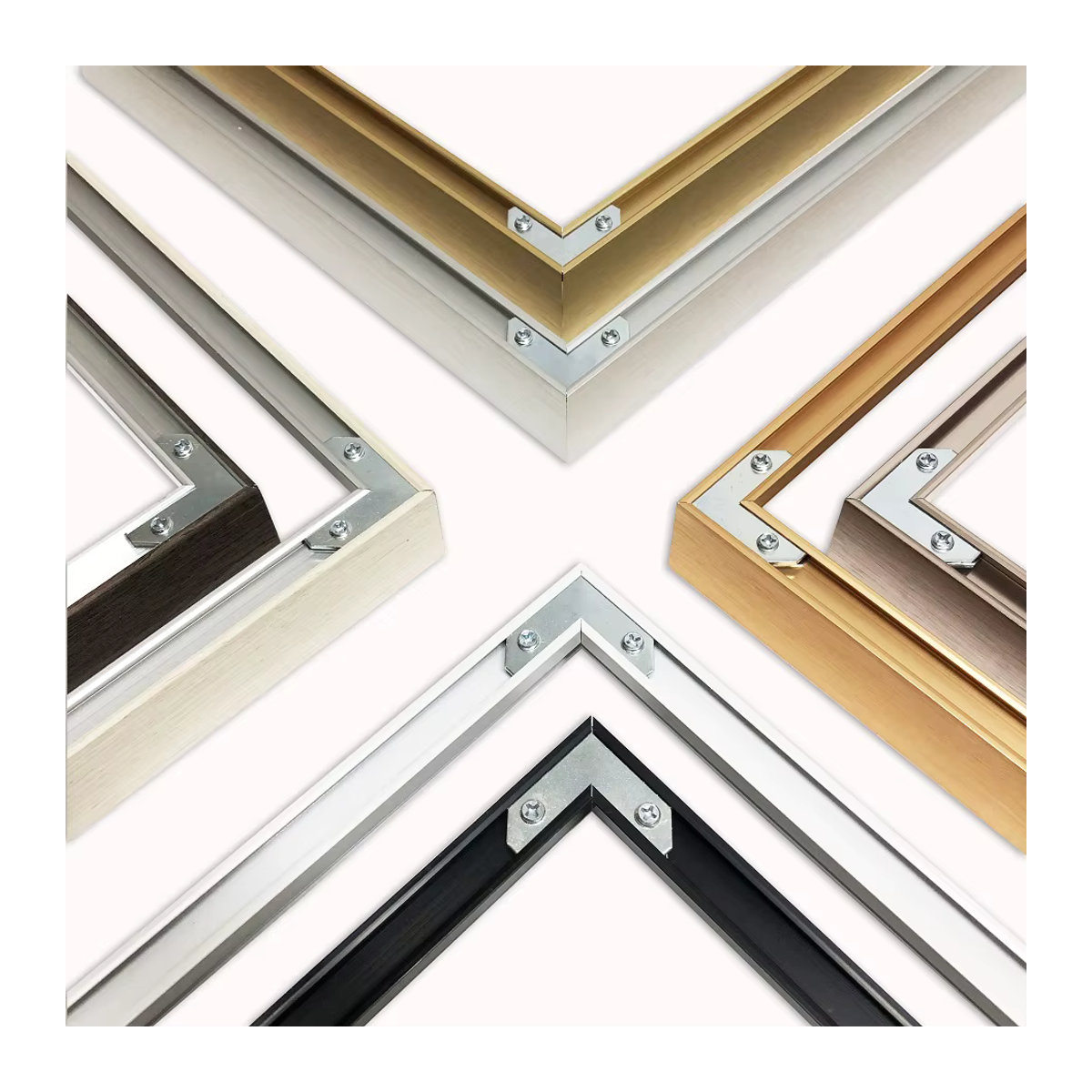Little PP Bilderrahmen aus Aluminiumlegierung für Leinwand und Ölgemälde, Gold und Schwarz, B/H: 55 x 55 cm - Bild 3