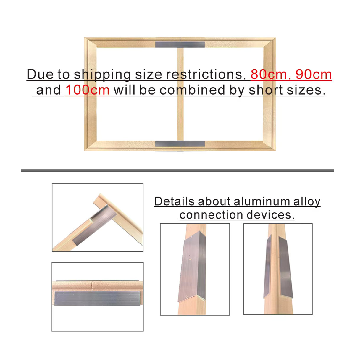 Little PP DIY Holzrahmen Kit für Leinwand und Ölgemälde, beige, rechteckig - Bild 2