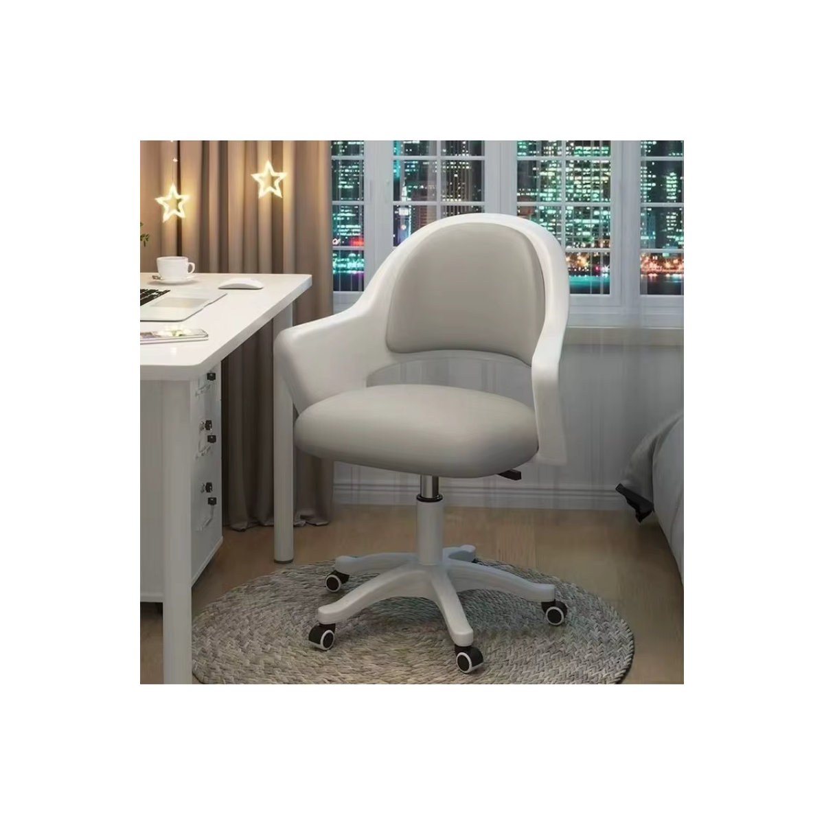 LIUSHADUOLA Drehstuhl für Büro, Studium und Make-up mit Rückenlehne - Bild 2