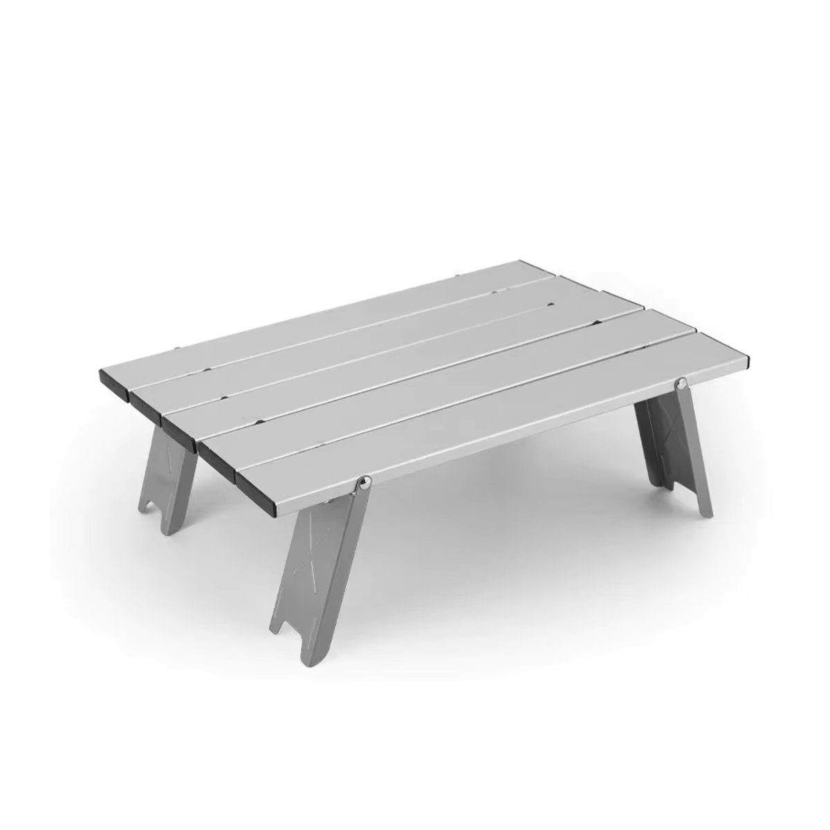 LIUSHADUOLA Mini-Campingtisch aus Aluminiumlegierung, tragbarer Klapptisch für den Außenbereich, Silber - Bild 5