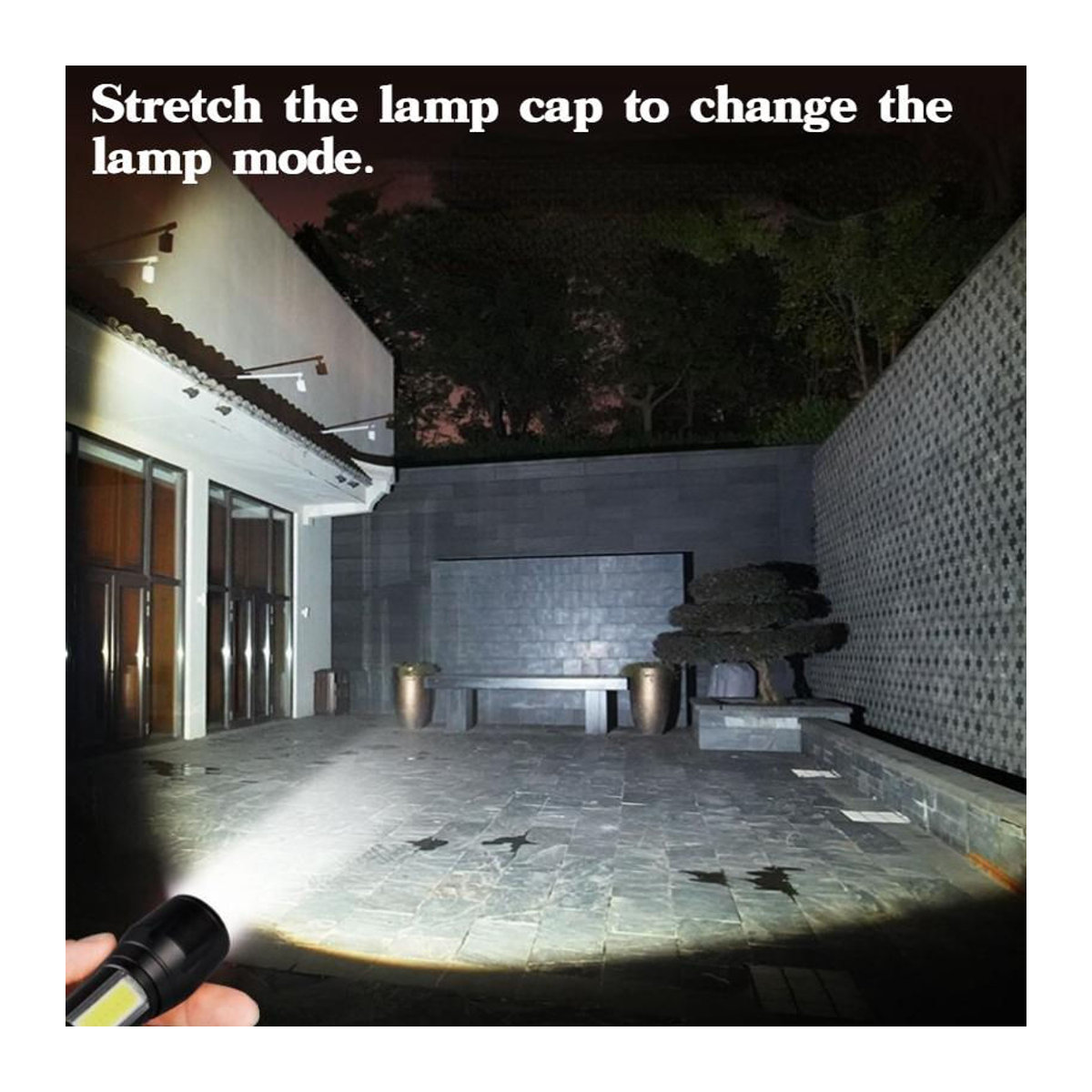 LIUXING Mini USB aufladbare LED Taschenlampe mit Zoom und COB-Licht, wasserdicht für Outdoor und Camping - Bild 7