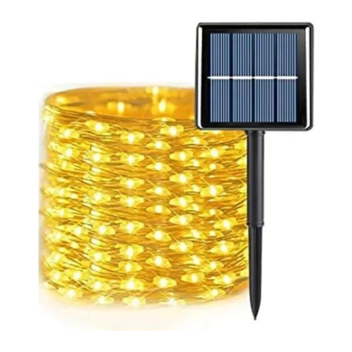 LIUXING Solar LED Lichterkette Festoon in Warmweiß mit IP65 Wasserdichtigkeit für Außenbereich und Garten - Bild 1