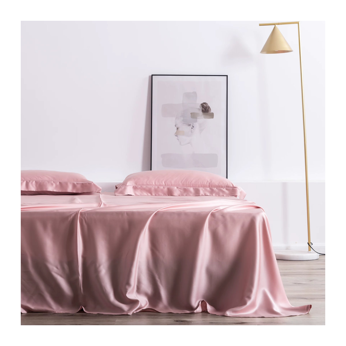 Liv-Esthete Bettwäsche Set aus 100% Naturseide in Rosa inklusive Kissenbezug und Bettdecke - Bild 3
