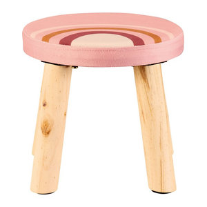 LIVARNO HOME Kinderhocker mit Aufbewahrung und Holzfüßen in Regenbogenfarben