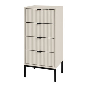 LIVARNO Kommode Modern in Beige aus Holzwerkstoff, Stahl und Aluminium
