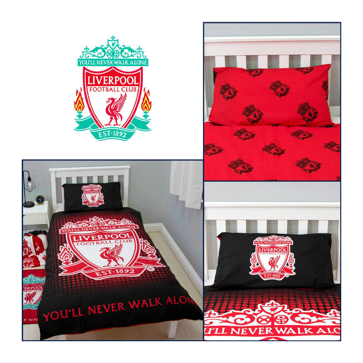 Liverpool FC Wendebettwäsche-Set Single in Rot - Bild 2