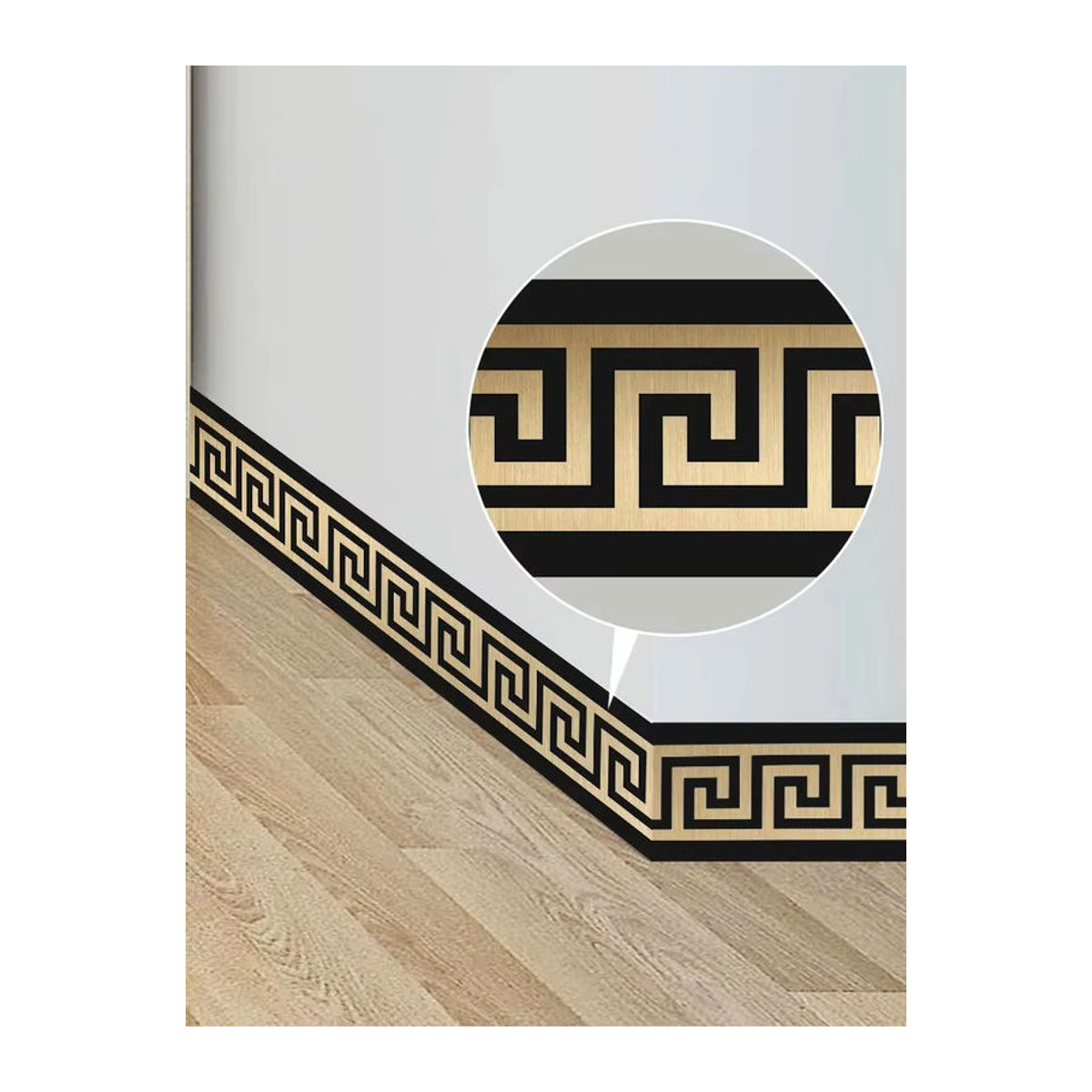 Liwo Selbstklebender Wandborder aus PVC mit geometrischem Art Déco Muster, wasserdicht, mehrfarbig, B: 10 cm, L: 200 cm - Bild 7