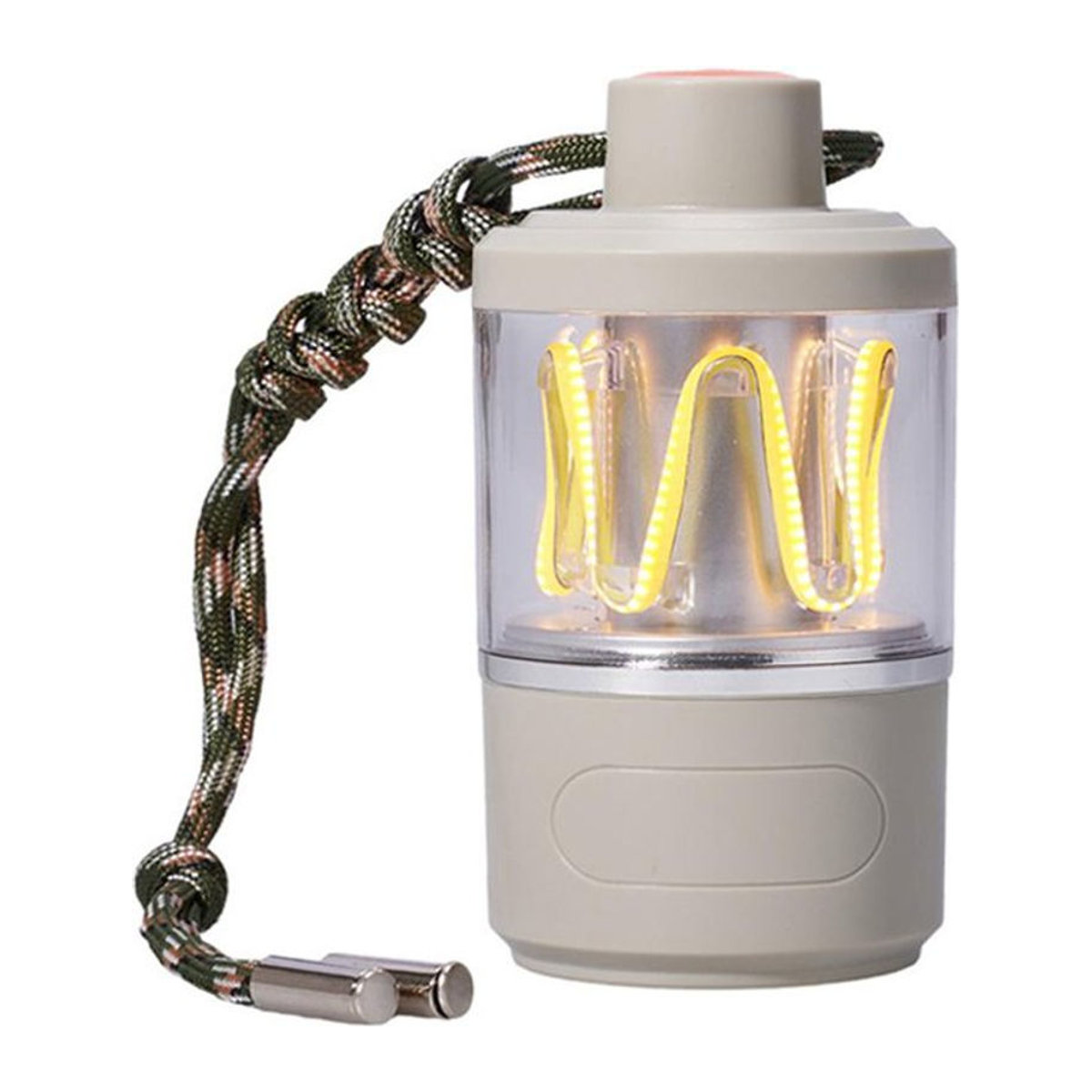 Lixada LED-Campingleuchte Retro und Minimalistisch, wasserdichte tragbare Tischlampe, wiederaufladbare Camping-Laterne, beige - Bild 1