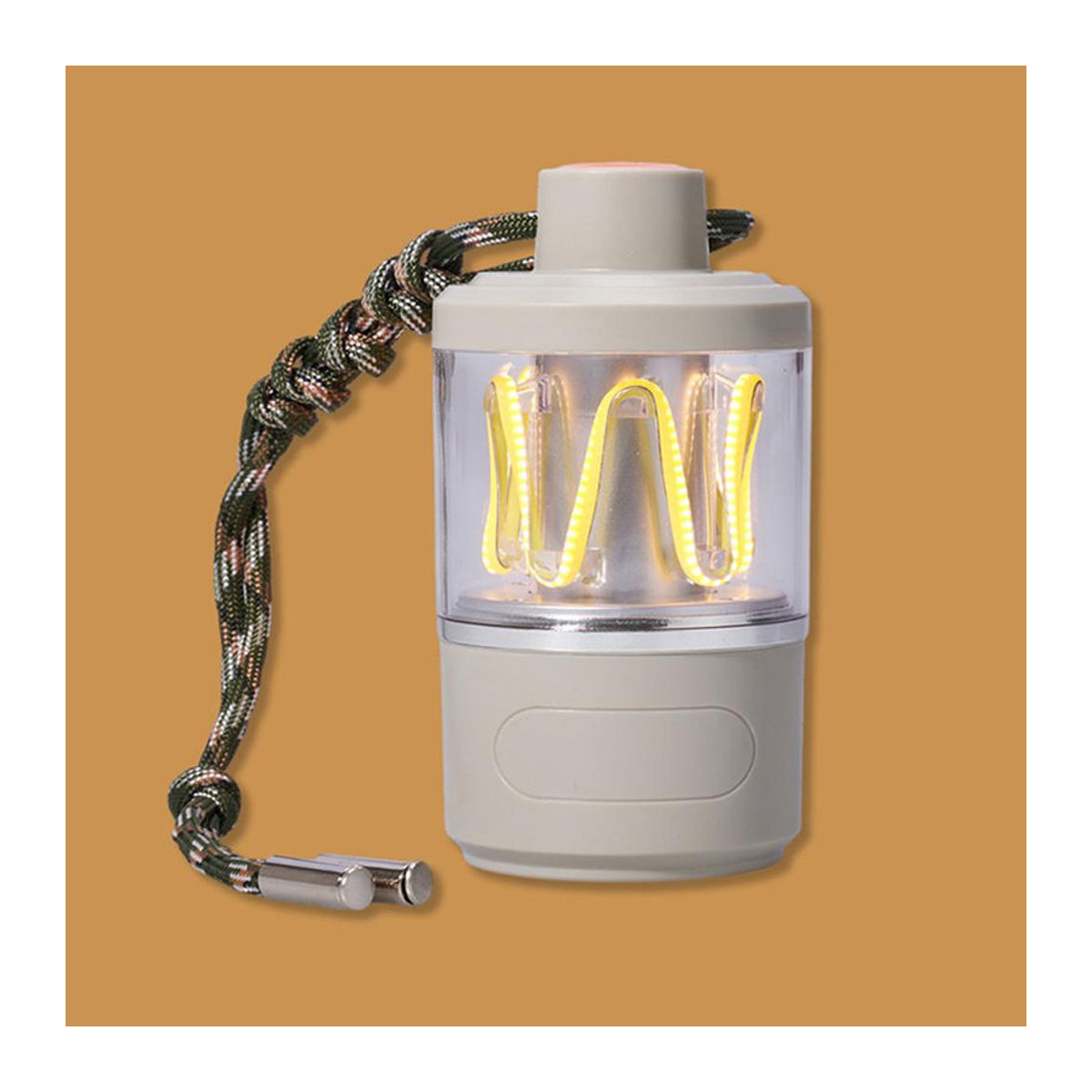 Lixada LED-Campingleuchte Retro und Minimalistisch, wasserdichte tragbare Tischlampe, wiederaufladbare Camping-Laterne, beige - Bild 5