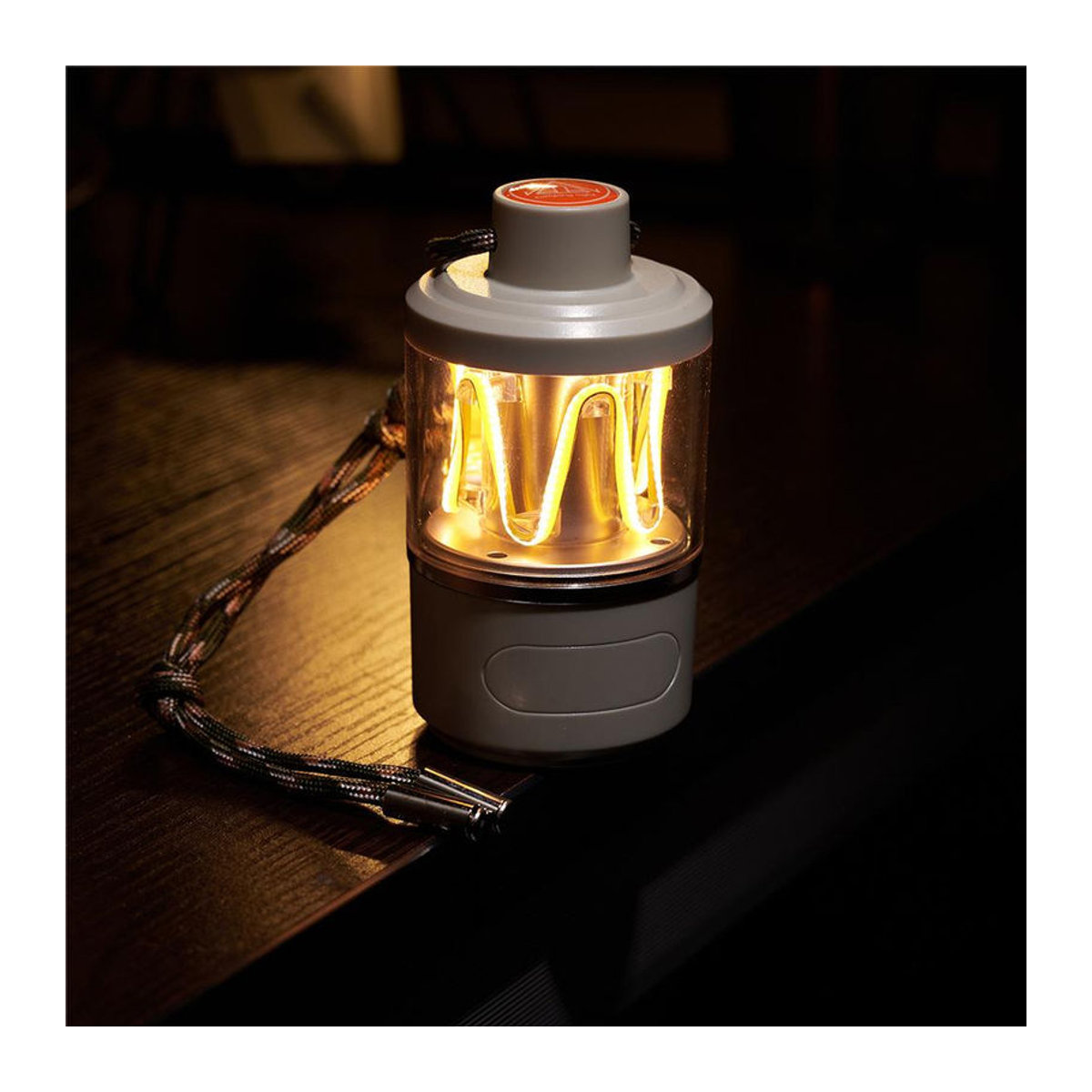 Lixada LED-Campingleuchte Retro und Minimalistisch, wasserdichte tragbare Tischlampe, wiederaufladbare Camping-Laterne, beige - Bild 7