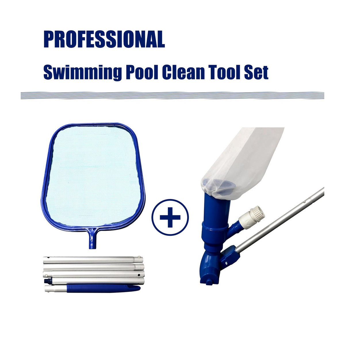 Lixada Pool-Reinigungsset in Blau und Weiß mit Skimmer, Bürste und Vakuumschlauch zur Schwimmbad-Wartung - Bild 8