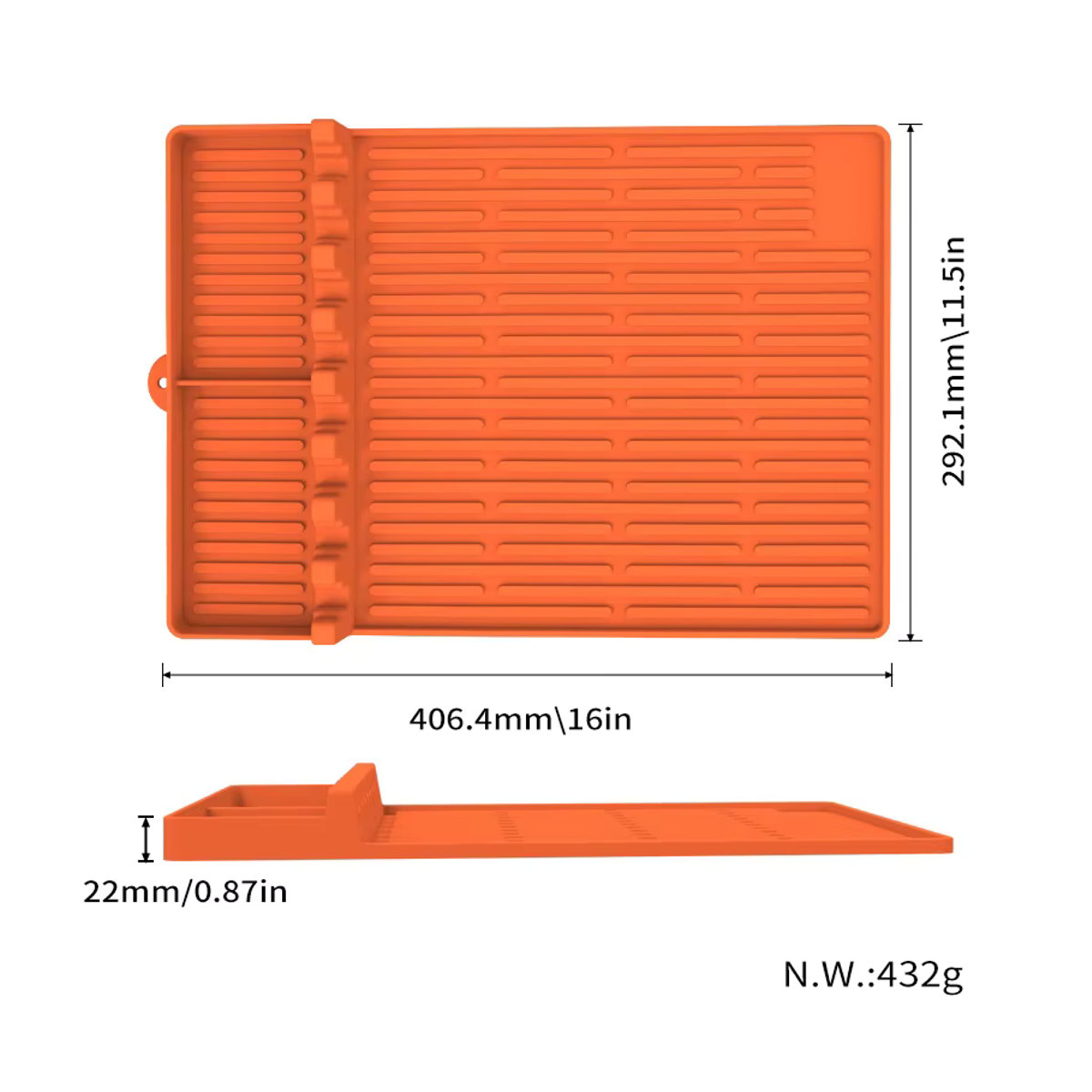 LMETJMA Silikon-Grillplatten-Werkzeugmatte für Blackstone mit Tropfpad und Hitzebeständigkeit JT485 - Bild 2