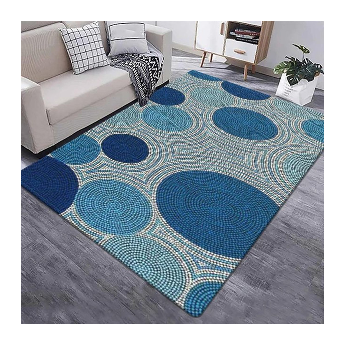 Lodestar Abstrakter Ethnische Kunst Teppich mit Geometrischem Punktmalerei Muster, Bodenmatte für dein Wohnzimmer, B/T: 60 x 40 cm - Bild 1
