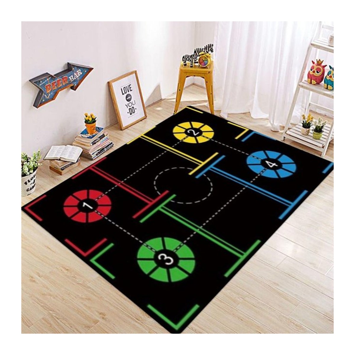 Lodestar Basketball Training Agility-Matte mit farbigen Pfeilen, rutschfeste Trainingsmatte für Kinderzimmer und Wohnzimmer, B/B/H: 40 x 60 cm, multicolor - Bild 1
