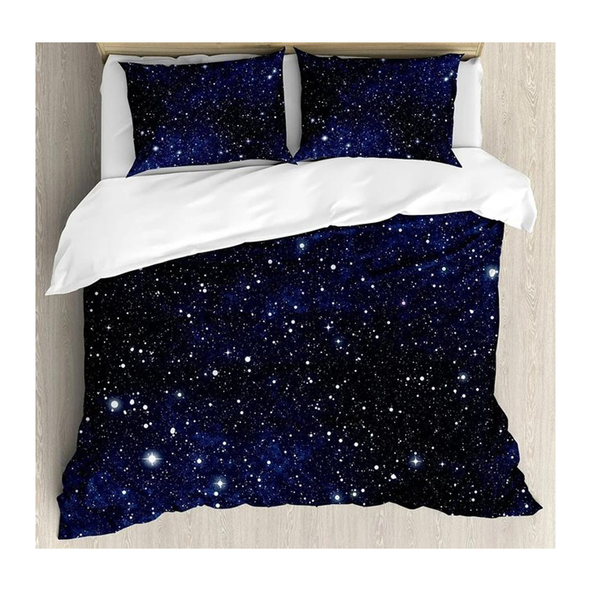 Lodestar Bettwäscheset Nachthimmel Dunkelblau mit Reißverschluss B/H: 200 x 230 cm - Bild 1