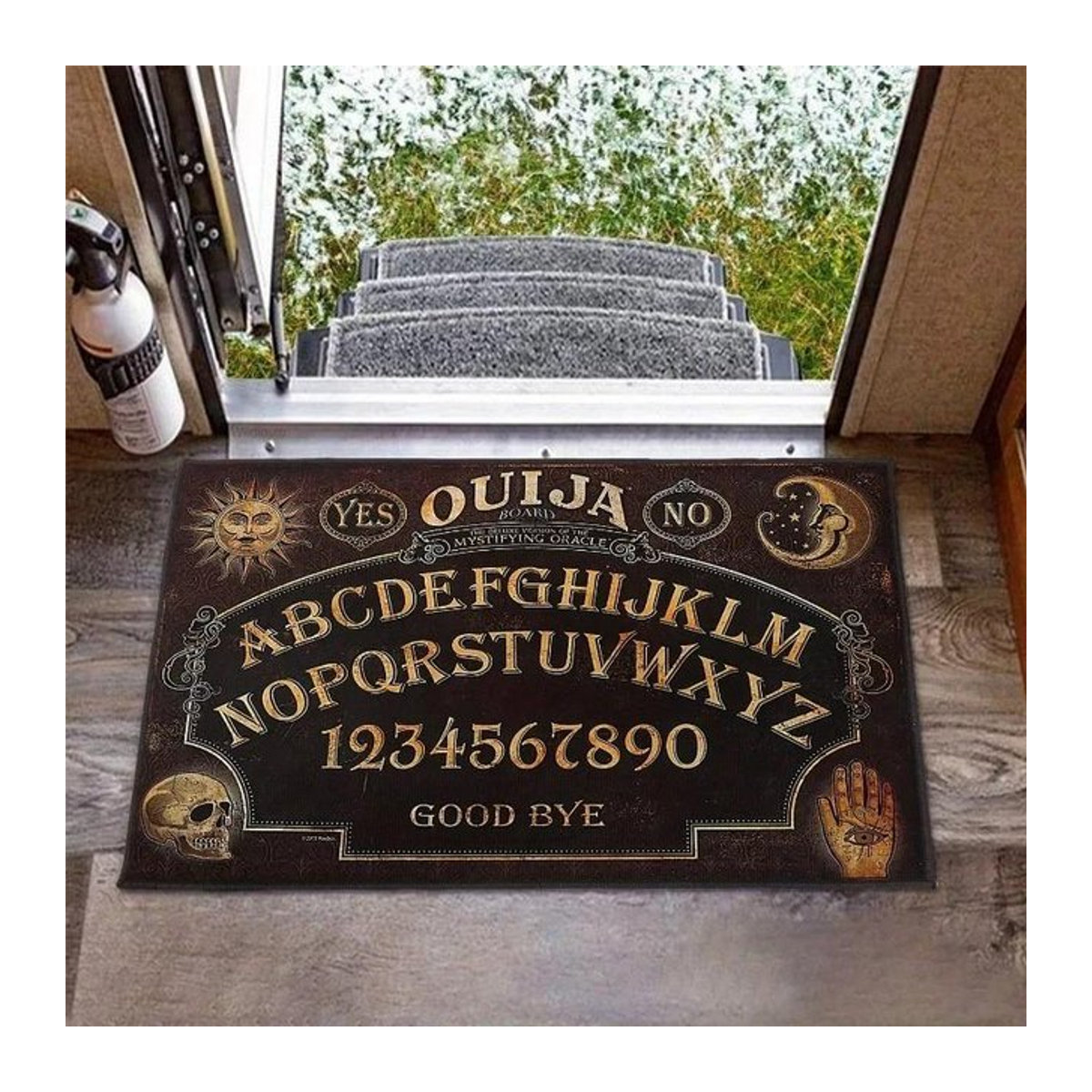 Lodestar Halloween Fußmatte mit Ouija-Schädel Design für Innen und Außen, B/B: 60 x 40 cm - Bild 1