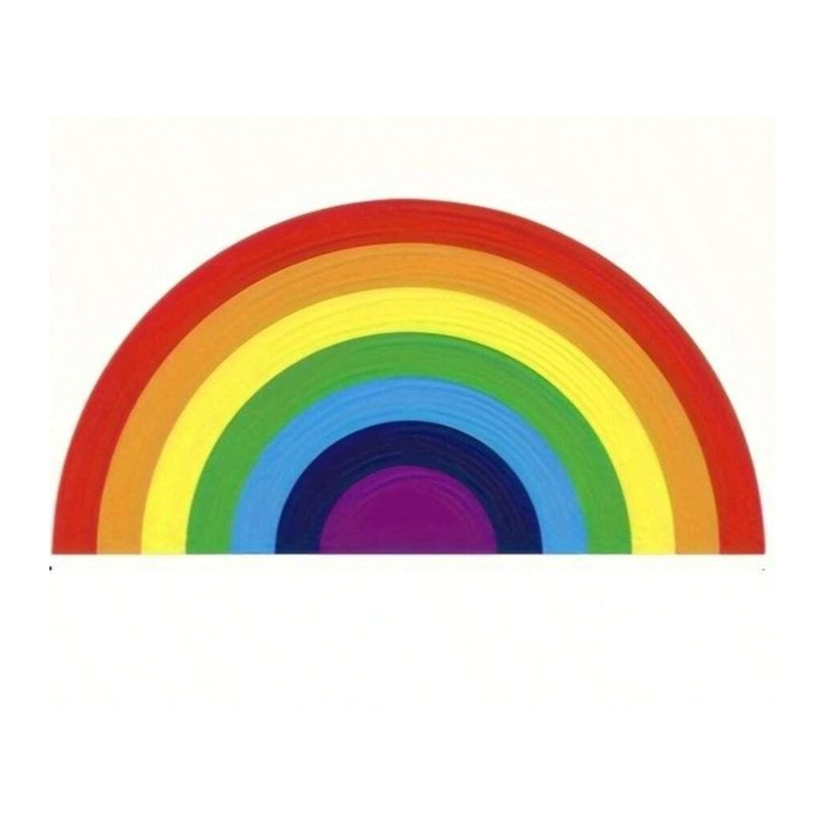 Lodestar Regenbogen Halbkreis Teppich Multicolor Wasserabweisend B/B/H: 60 x 40 cm - Bild 1