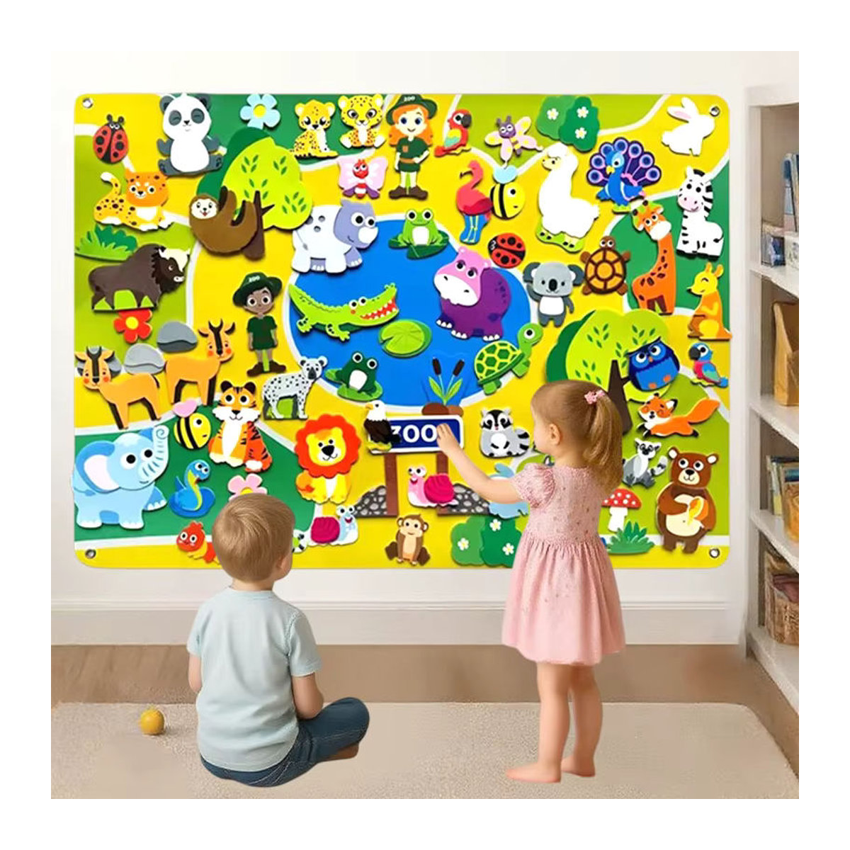 LOLOTREE Filz-Geschichtenbrett-Set Sonnensystem als interaktives Spielset mit Planeten und Galaxie für Kinder, mehrfarbig - Bild 1