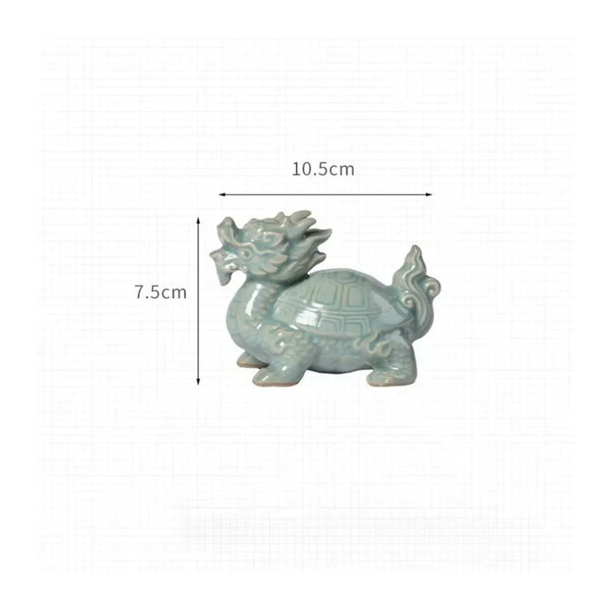 Longquan Celadon Drachenschildkröte aus Keramik in Grün als Teehaustier für die Gongfu-Teezeremonie und zur Dekoration von Heim oder Schreibtisch - Bild 6