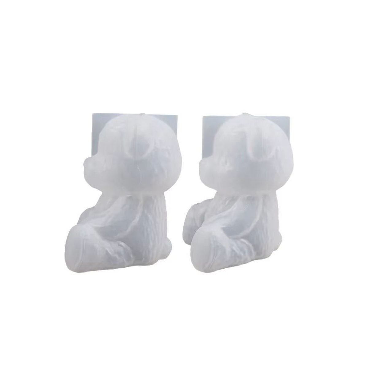 LONTL Silikonform Lächelnder Teddybär für Kerzen, Seife und Kunstharz in Weiß - Bild 3
