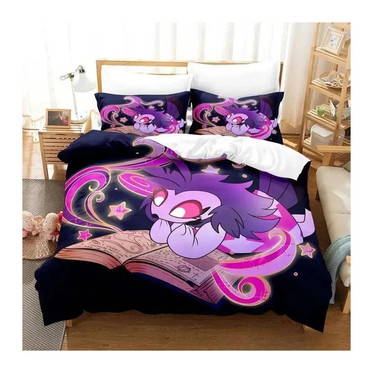 Loona Boss 3D Anime Bettwäsche Set für Einzelbetten, 3-teilig, B: 172 cm, L: 218 cm - Bild 1
