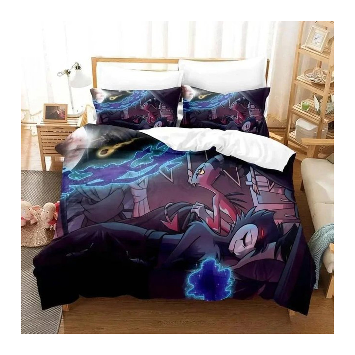 Loona Boss 3D Anime Bettwäsche Set für Einzelbetten, 3-teilig, B/H: 220 x 240 cm - Bild 1
